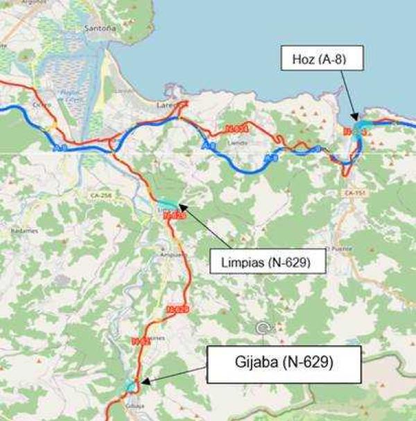 Mitma adjudica por 13,13 millones de euros las obras de adecuación de varios túneles de la A-8 y la N-629 en Cantabria