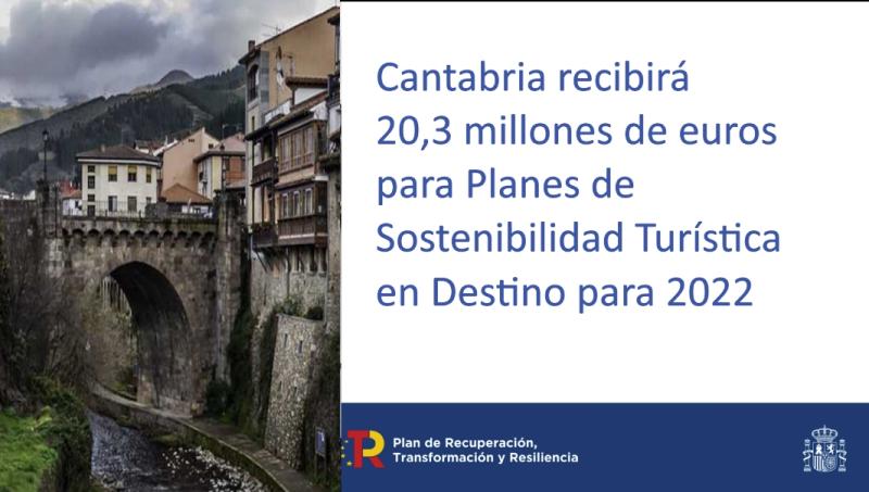 El Gobierno destina 20,3 millones de euros a Cantabria en Planes de Sostenibilidad Turística en Destino para 2022