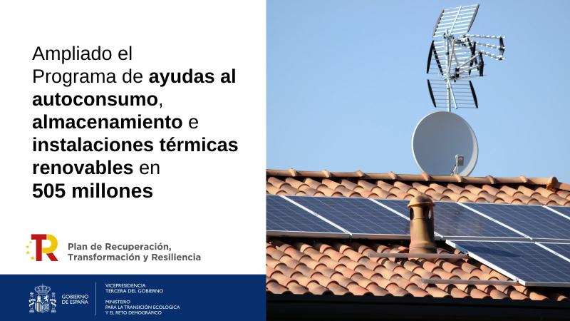 El Govern amplia en més de 114,9 milions d'euros el Programa d'ajudes a l'@autoconsumo, emmagatzematge i instal·lacions tèrmiques *renovales a Catalunya