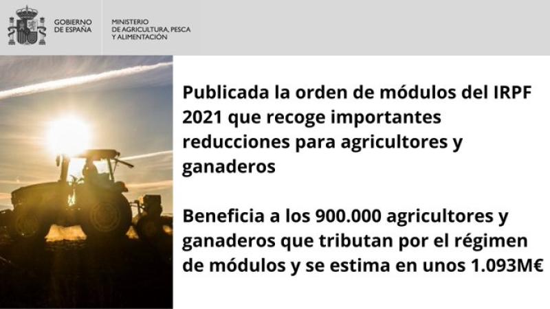 La reducción de módulos en el régimen de estimación agraria del IRPF 2021 en la Comunidad Valenciana beneficia a los productores de frutas, viticultores y sectores ganaderos