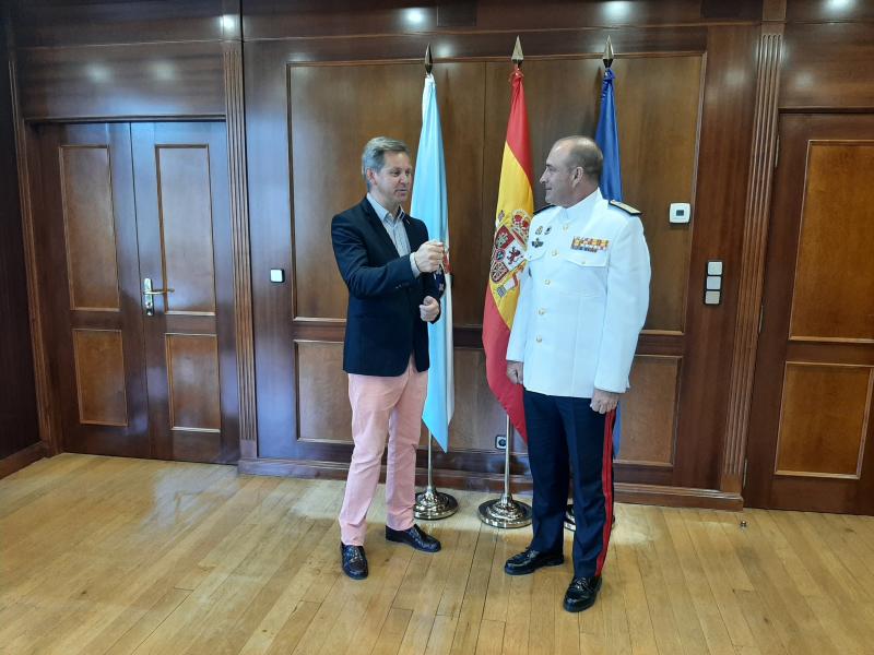 José Miñones transmite o respaldo e a colaboración do Goberno ao novo comandante da Forza de Protección para a coordinación de operacións desde Galicia