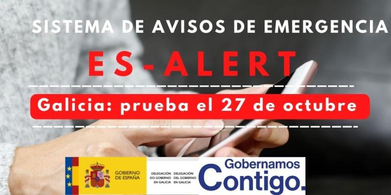 O Ministerio do Interior probará este xoves o sistema É-*Alert nos teléfonos móbiles de Galicia 