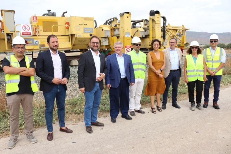 El delegado del Gobierno visita el tramo Lorca-Pulpí de las obras de construcción de la Alta Velocidad entre Murcia y Almería	