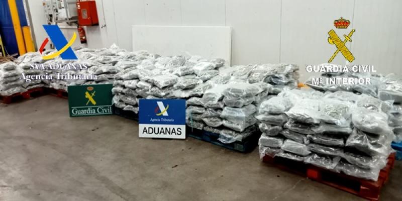 Incautado en el puerto de Bilbao un cargamento de 575 kilos de marihuana